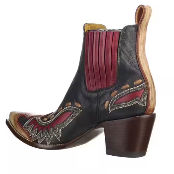 Old Gringo Quiroga Boots crimson chocolate leather in-lay over-lay RTL $595 - Picture 13 of 16